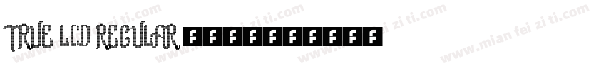True LCD Regular 语言英文字体转换